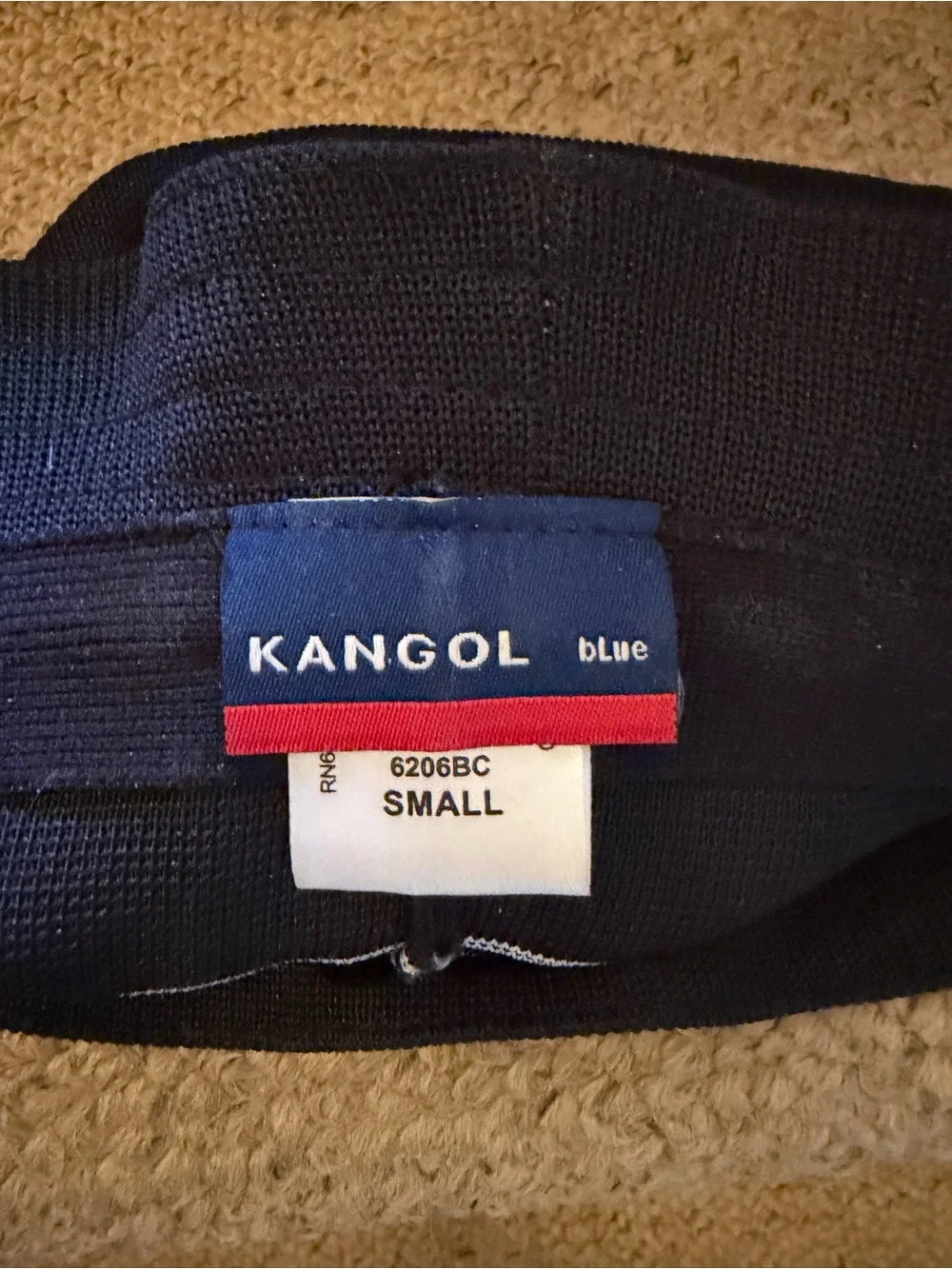 Kangol Black Bucket Hat with White Stripes